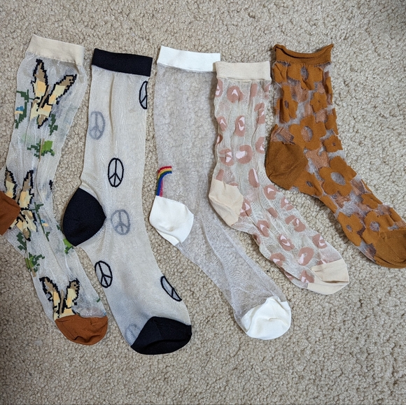 Hansel from Basel Other - Hansel from Basel sheer crew sock bundle of 5 styles